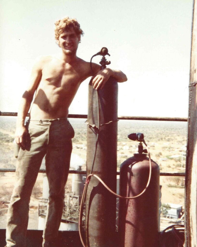 With an oxy-acetylene set up the headframe