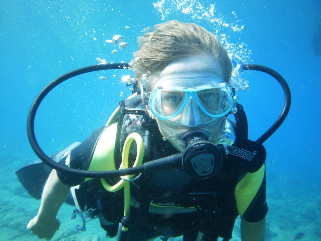 Toby diving in Turkey